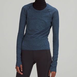 Lululemon Swiftly Tech Long Sleeve Shirt 2.0 Race Length True Navy/Iron Blue